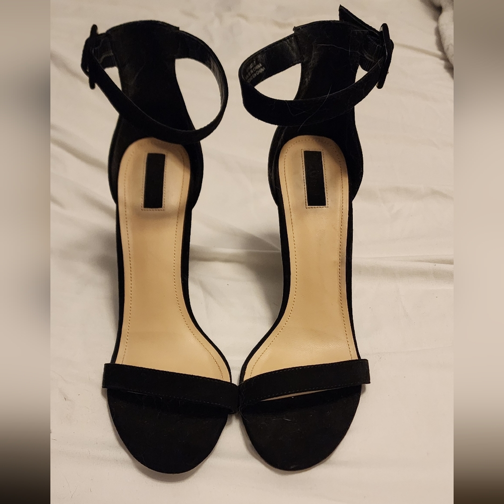 Forever 21 Black Open Toe Heels